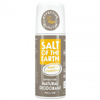 SALT OF THE EARTH Prírodný minerálny dezodorant roll-on Amber & Santalwood 75 ml