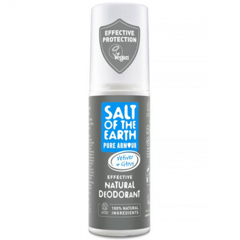 SALT OF THE EARTH Prírodný minerálny dezodorant spray Pure Armour Vetiver & Citrus pre mužov 100 ml