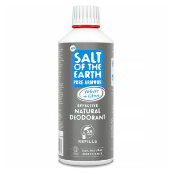 SALT OF THE EARTH Prírodný minerálny dezodorant Pure Amour Vetiver & Citrus pre mužov náhradná náplň 500 ml
