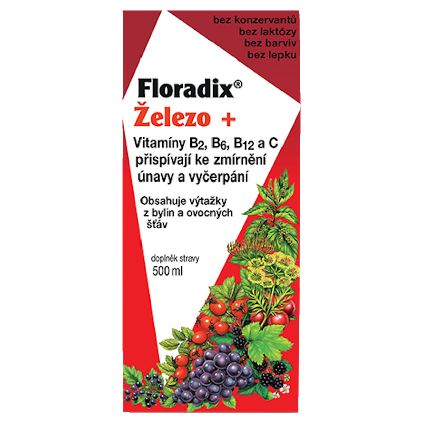 Salus Floradix Železo+ sirup na podporu krvotvorby 500 ml kúpite na Mojalekaren.sk