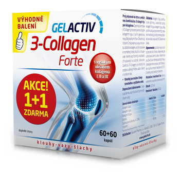 SALUTEM GelActiv 3-Collagen Forte 60+60 kapsúl ZADARMO