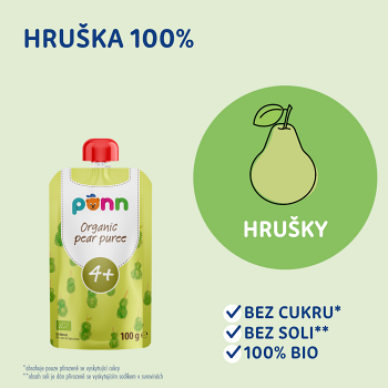 SALVEST Põnn Ovocná kapsička Hruška 100% BIO 100 g (Desiatové kapsičky) - BIO - obrázok 2/2
