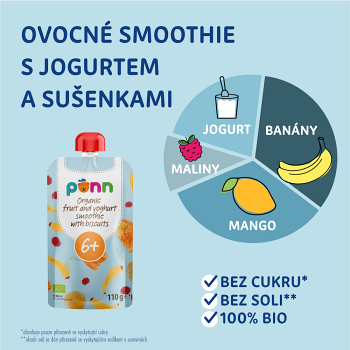 SALVEST Põnn Ovocné smoothie s jogurtom a sušienkami BIO 110 g (Desiatové kapsičky) - BIO - obrázok 3/3