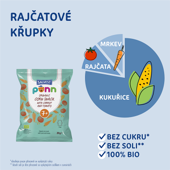 SALVEST Põnn Paradajkové chrumky od 7. mesiaca BIO 20 g (Sušienky, piškóty a detské chrumky) - BIO - obrázok 3/3