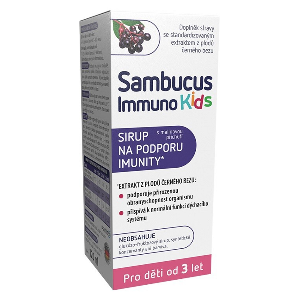 Sambucus Immuno Kids sirup na podporu imunitného systému pre deti 120 ml kúpite na Mojalekaren.sk