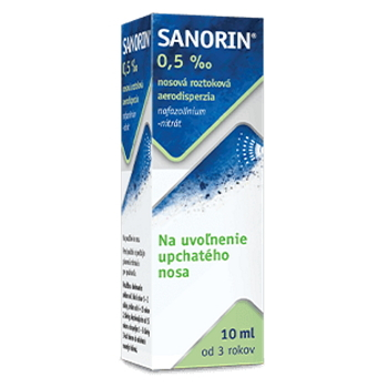 SANORIN 0,5 ‰ nosová roztoková aerodisperzia 10 ml