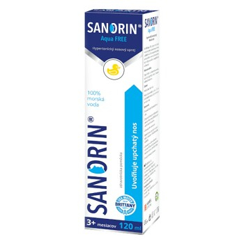 SANORIN Aqua FREE hypertonický nosový sprej 120 ml, expirácie