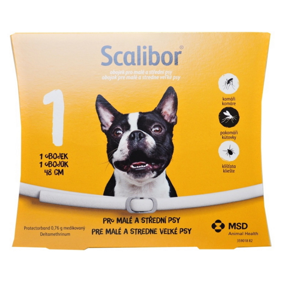 SCALIBOR Protectorband obojok 4% w/w, pre malé a stredne veľké psy 48 cm