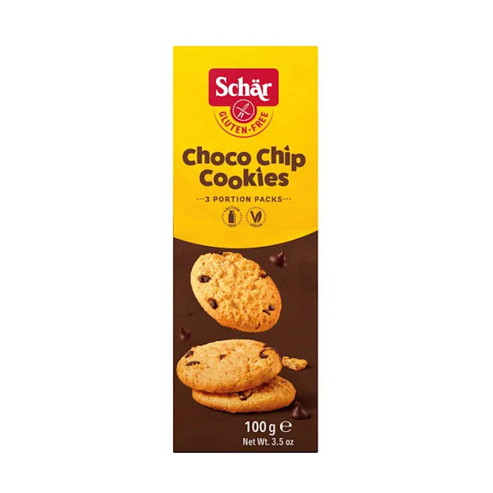 SCHÄR Choco chip cookies sušienky s kúskami čokolády bez lepku 100 g