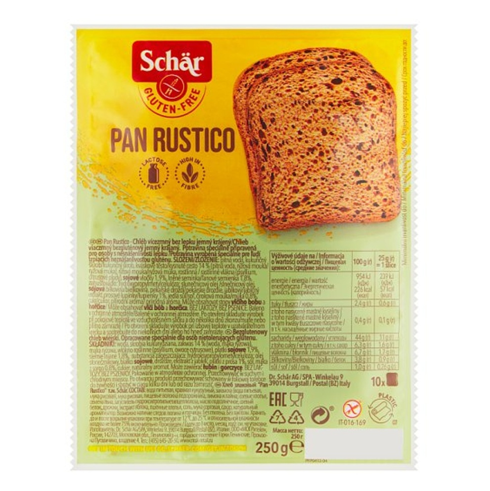 SCHÄR Pán Rustico viaczrnný krájaný chlieb bez lepku 250 g kúpite na Mojalekaren.sk