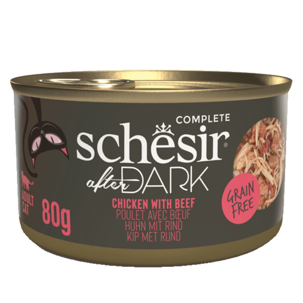 E-shop SCHESIR After Dark Wholefood konzerva pre mačky kura a hovädzie 80 g