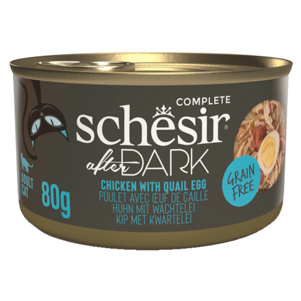 E-shop SCHESIR After Dark Wholefood konzerva pre mačky kura a vajcia 80 g