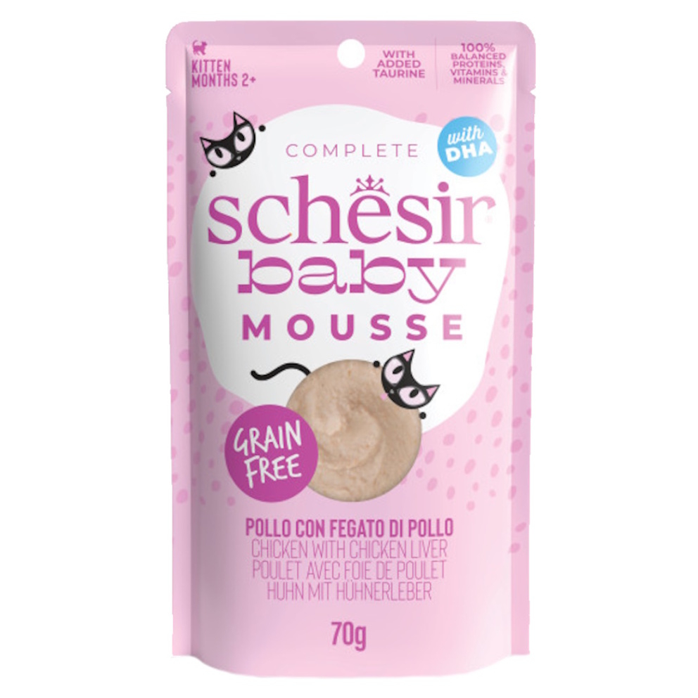 E-shop SCHESIR Kitten Lifestage Mousse kapsička pre mačiatka kura 70 g