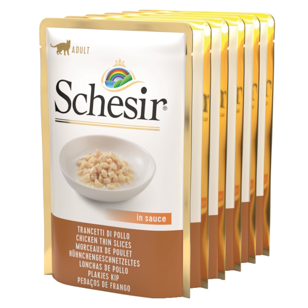 SCHESIR Monoproteínová kapsička pre mačky kura 6 x 85 g