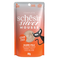 SCHESIR Senior Lifestage Mousse kapsička pre mačky losos a kura 80 g