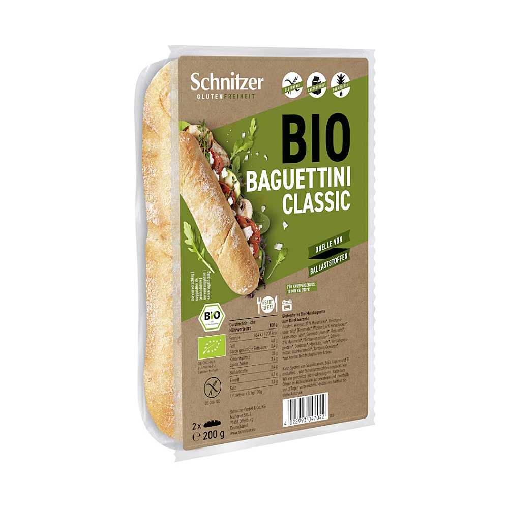 SCHNITZER Bagetky klasik bezlepkové 200g BIO