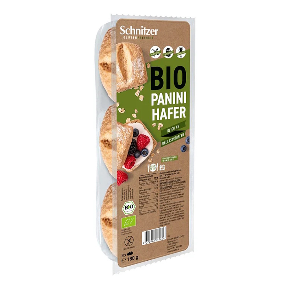 SCHNITZER Panini ovsené bezlepkové 180 g BIO