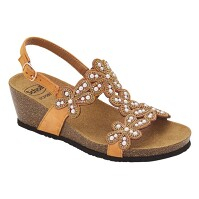 SCHOLL Palinuro T-bar dámske sandále okrové, Veľkosť obuvi: 37