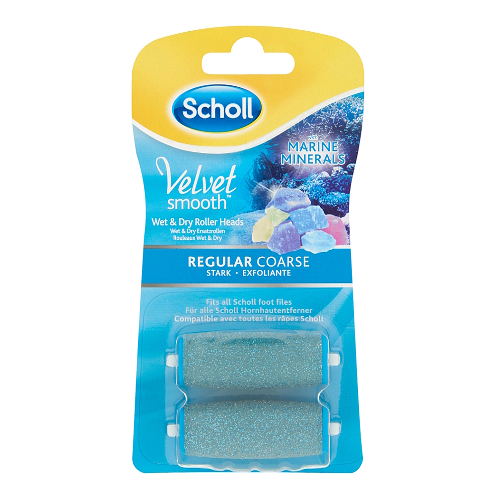 SCHOLL Velvet smooth rotačná hlavica stredne drsná 2 kusy