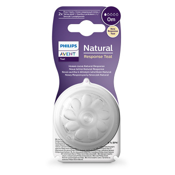 PHILIPS AVENT Cumlík Natural Response 1 prvý prietok 0m, 2 ks (Cumlíky na fľaše) - obrázok 2/4