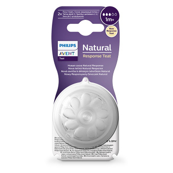 PHILIPS AVENT Cumlík Natural Response 3 pomalý prietok 1m+, 2 ks (Cumlíky na fľaše) - obrázok 2/4