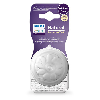 PHILIPS AVENT Cumlík Natural Response 4 stredný prietok 3m+, 2 ks