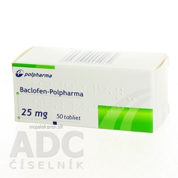 BACLOFEN-POLPHARMA 25 mg tbl 25 mg  (fľ.PP) 1x50 ks