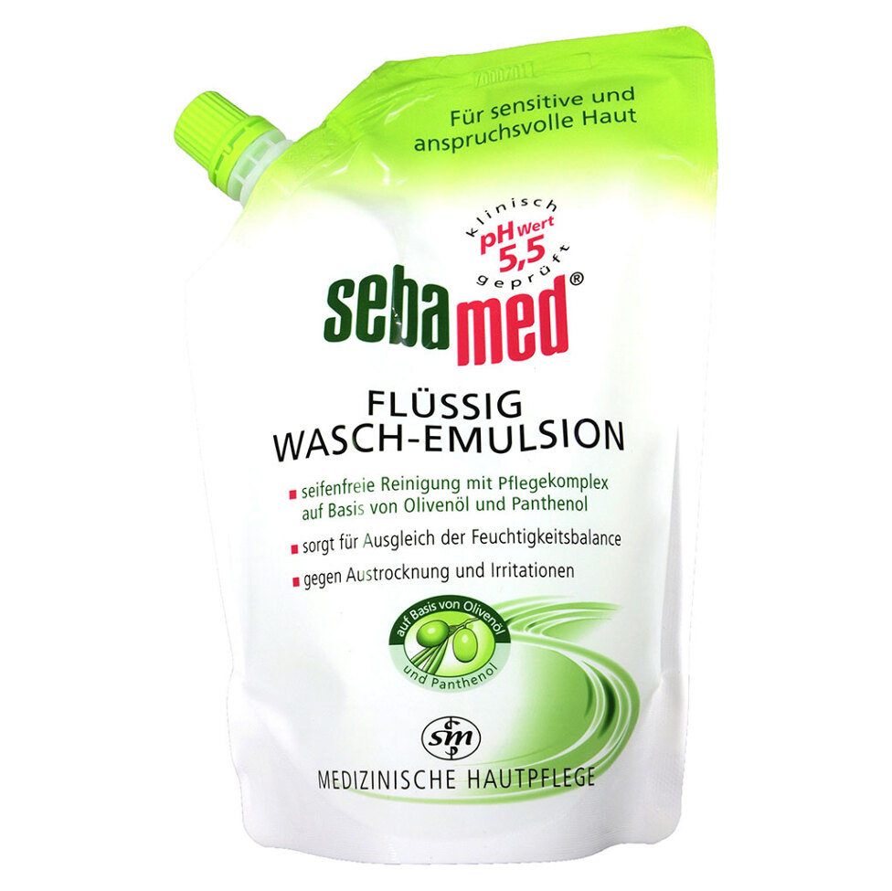 SEBAMED pracia emulzia olivová, náhradná kazeta 400 ml