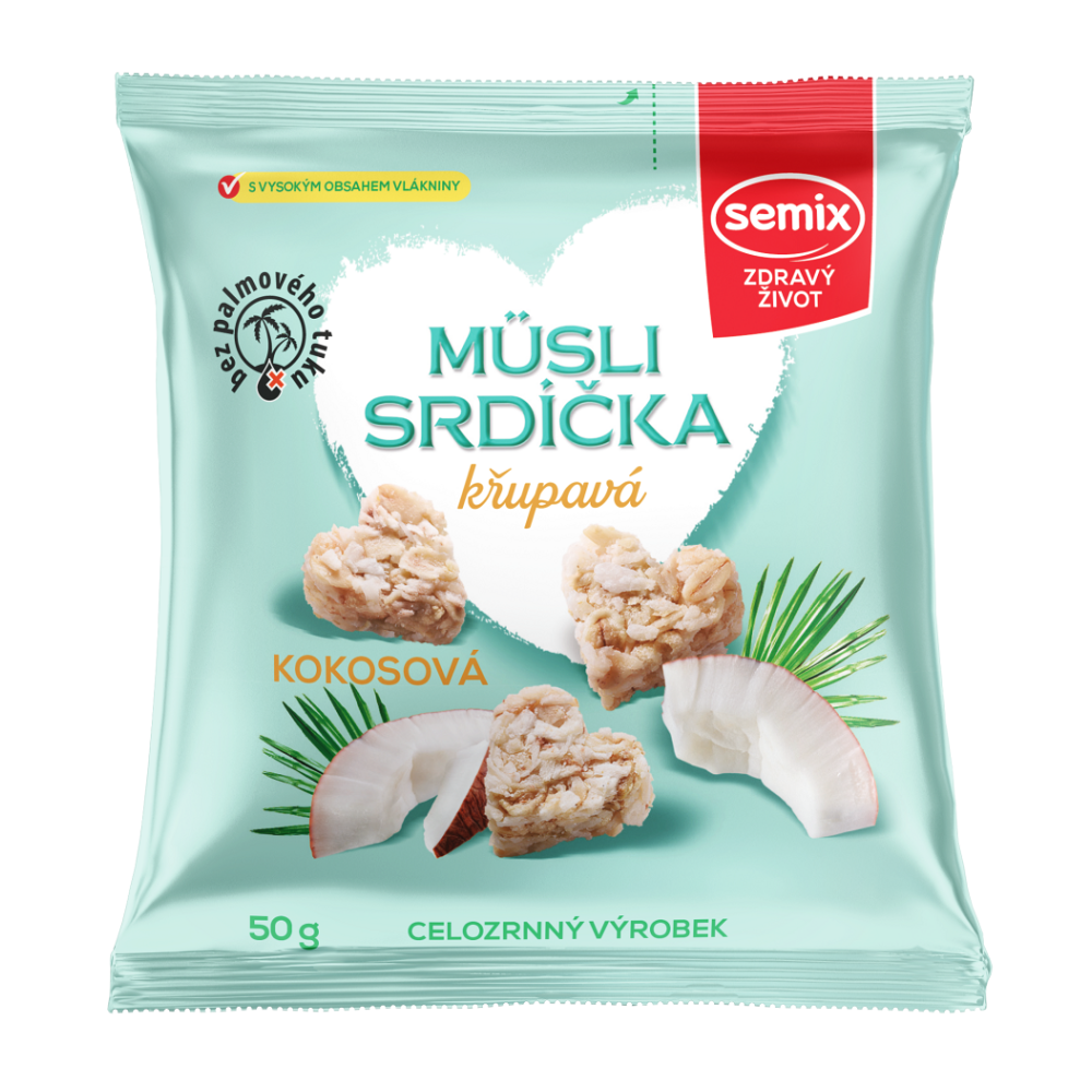 SEMIX Müsli srdiečka chrumkavá kokosová 50 g