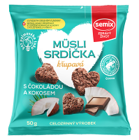 SEMIX Müsli srdiečka chrumkavé s čokoládou a kokosom 50 g