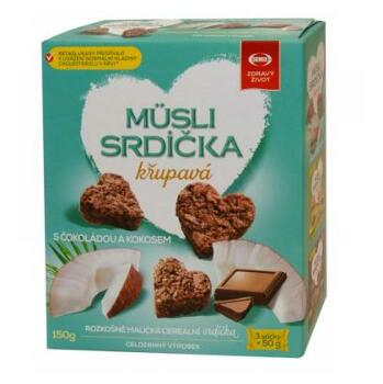 SEMIX Müsli srdiečka chrumkavé s čokoládou a kokosom 150 g