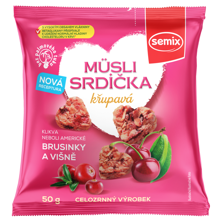 SEMIX Srdiečka s brusnicami a višňami 50 g