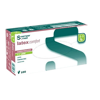 Rukavice Sempercare Edition L / 100 kusov bez púdru (Vyšetrovacie rukavice) - Jednorázové, vyšetrovacie, Nesterilné, Nepudrované