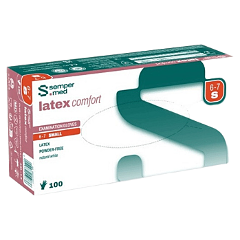 Rukavice Sempercare Edition S / 100 kusov bez púdru (Vyšetrovacie rukavice) - Jednorázové, vyšetrovacie, Nesterilné, Nepudrované