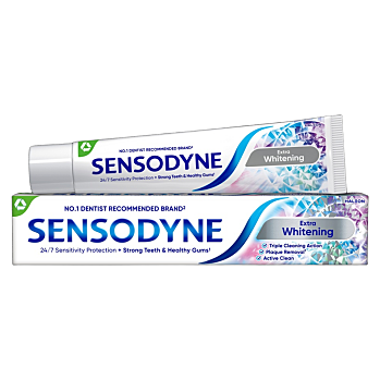 SENSODYNE Extra Whitening zubná pasta 75 ml (Bieliace zubné pasty) - Upokojujúci, Ochranný, Bieliace, Ošetrujúci