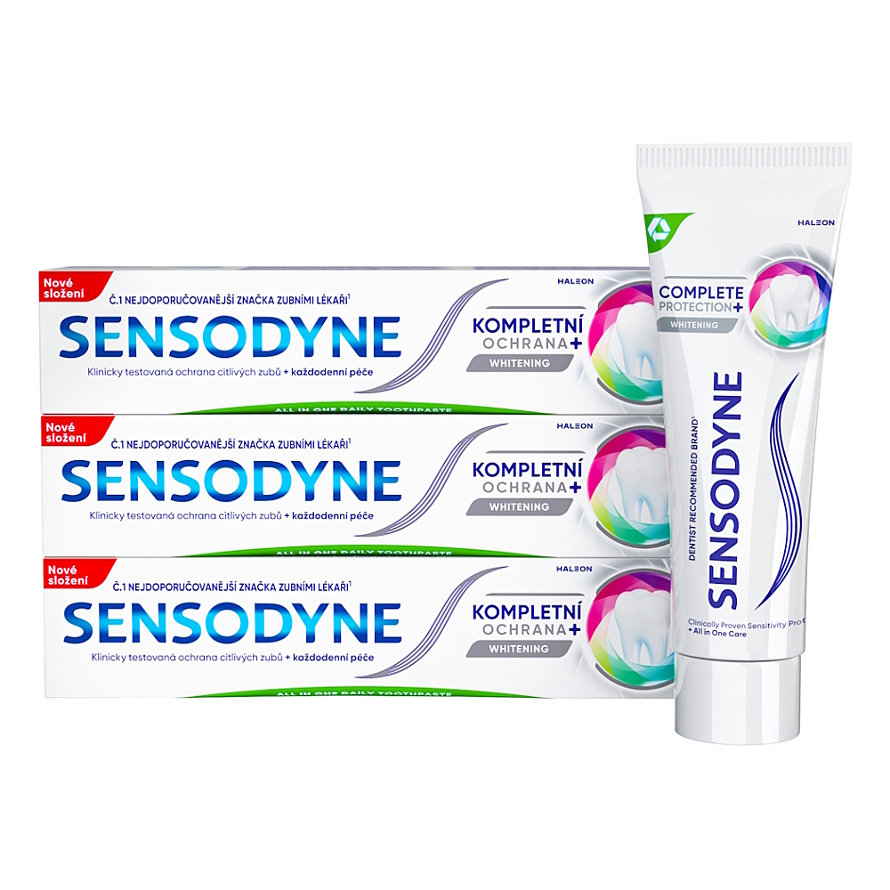 SENSODYNE Kompletní ochrana Whitening Zubná pasta 3 x 75 ml