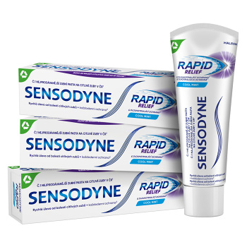 SENSODYNE Rapid Zubná pasta 3 x 75 ml (Zubné pasty na citlivé zuby a ďasná) - Klasické