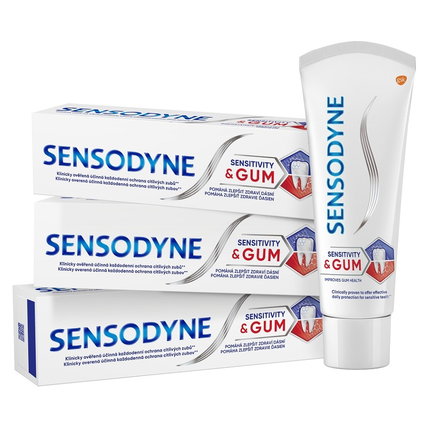SENSODYNE Zubná pasta Sens & Gum 3 x 75 ml