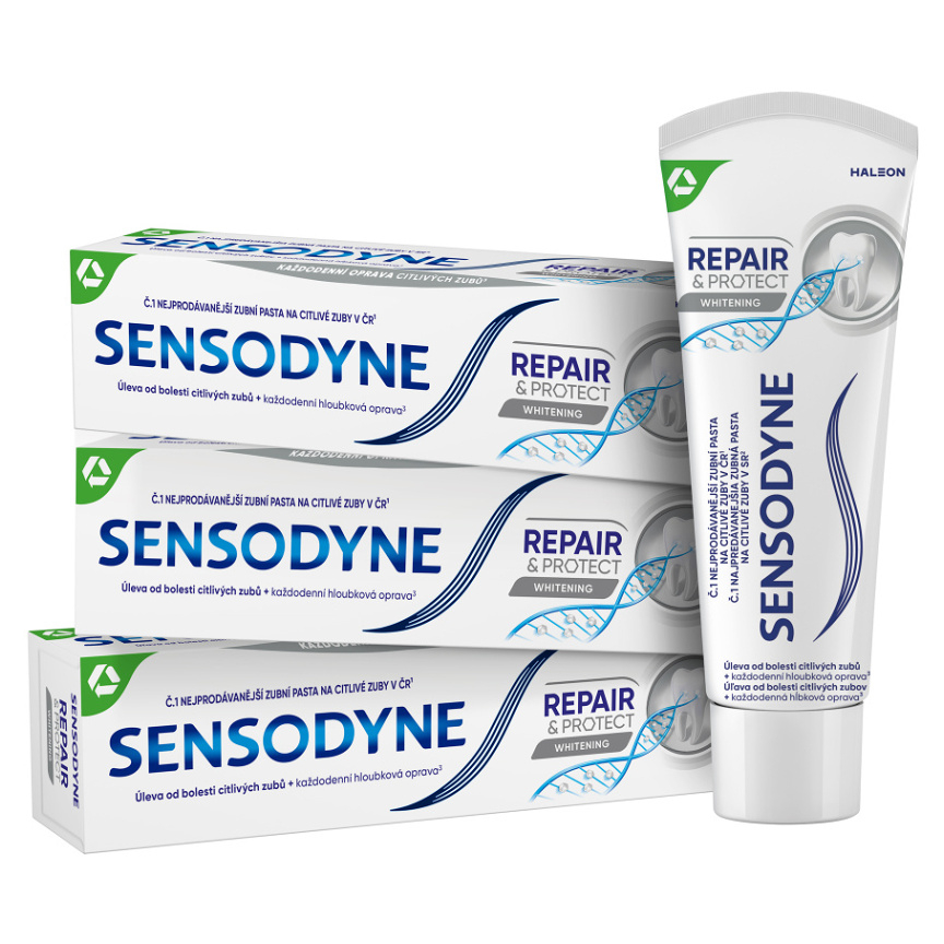 SENSODYNE zubná pasta Repair & Protect Whitening 3 x 75 ml