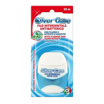 SilverCare Medzizubná niť antibakteriálna s fluoridom a striebrom 50 m