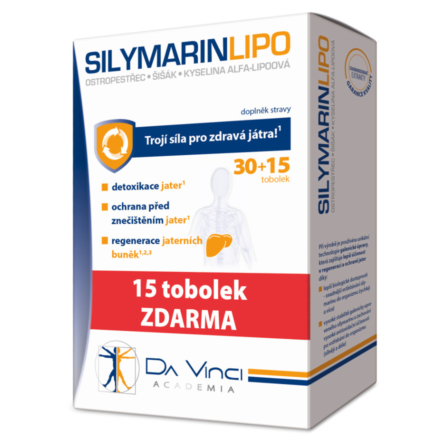 DA VINCI ACADEMIA Silymarin Lipo 30 + 15 kapsúl ZADARMO kúpite na Mojalekaren.sk
