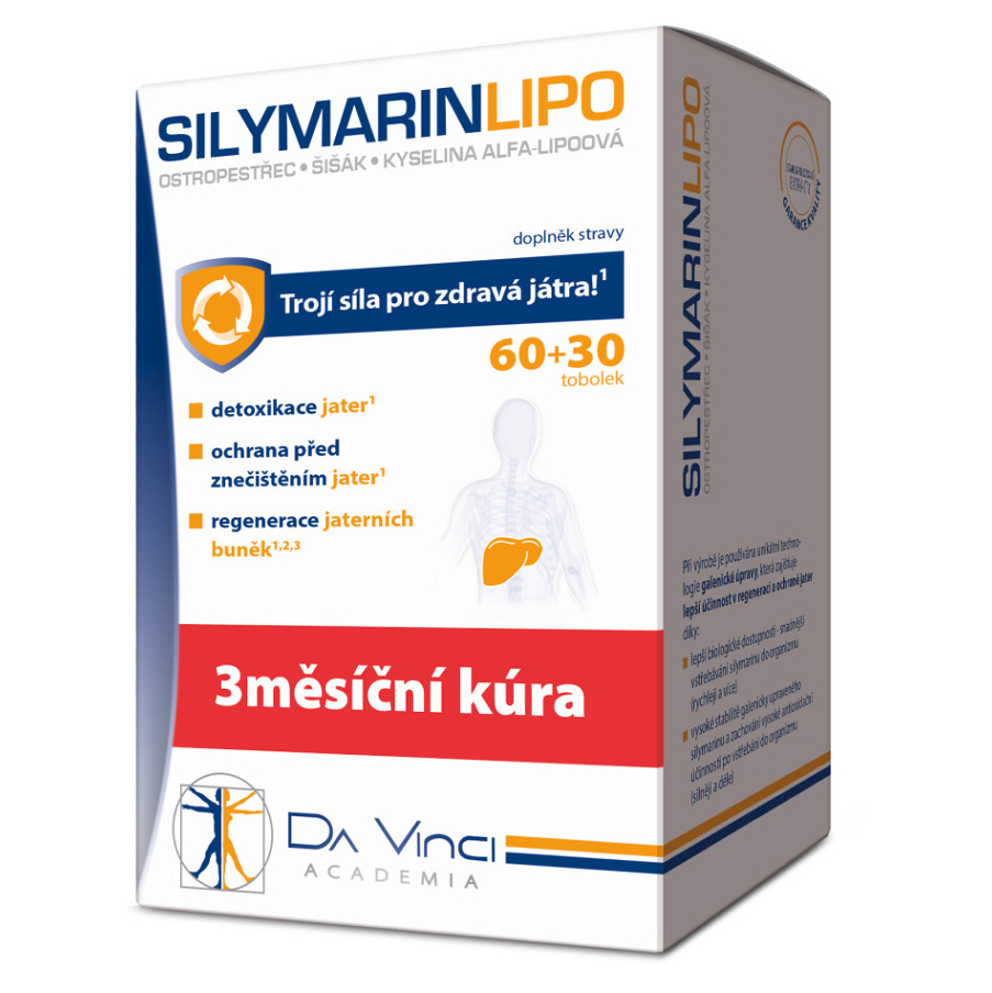 DA VINCI ACADEMIA Silymarin Lipo 60 + 30 kapsúl ZADARMO