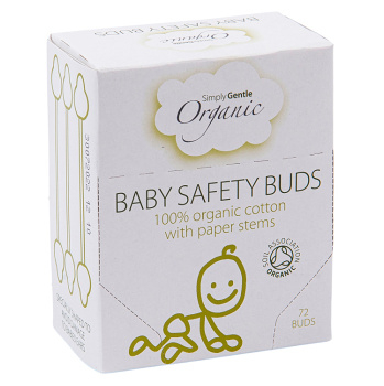 SIMPLY GENTLE Organické detské vatové tyčinky 72 kusov