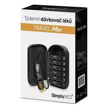 SIMPLYMED Dávkovač liekov týždenný travel max (Dávkovače liekov) - Týždenný