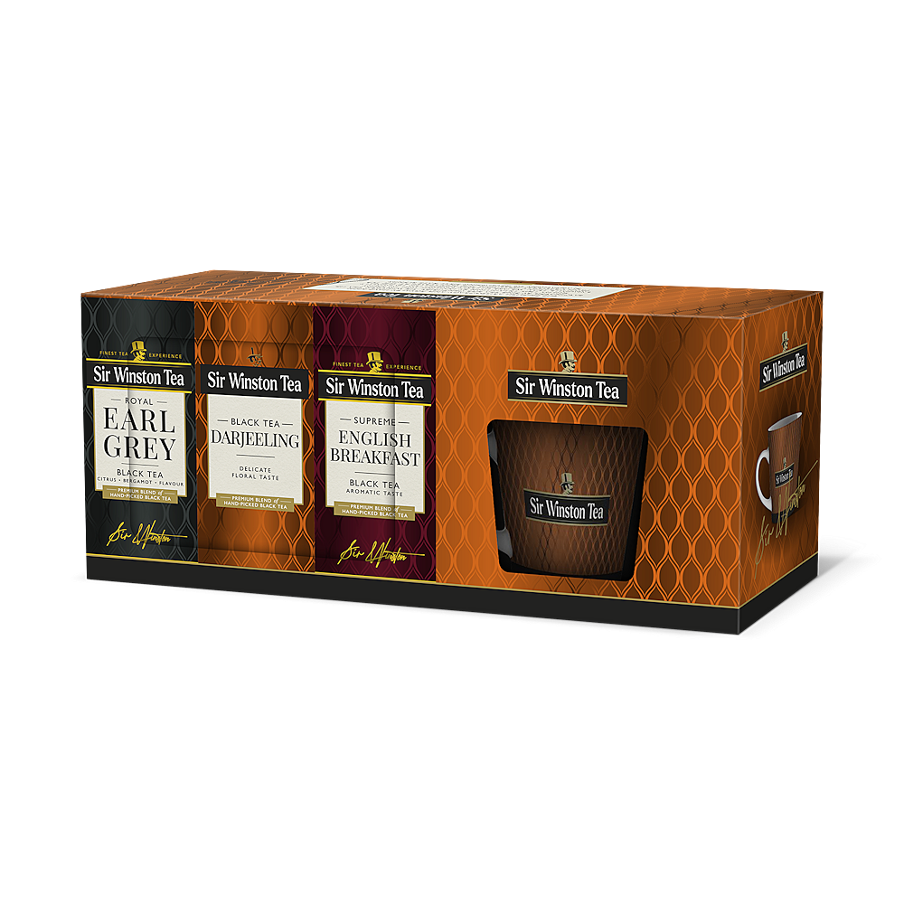 SIR WINSTON English tea tradition čierny čaj s hrnčekom 3 x 20 sáčkov