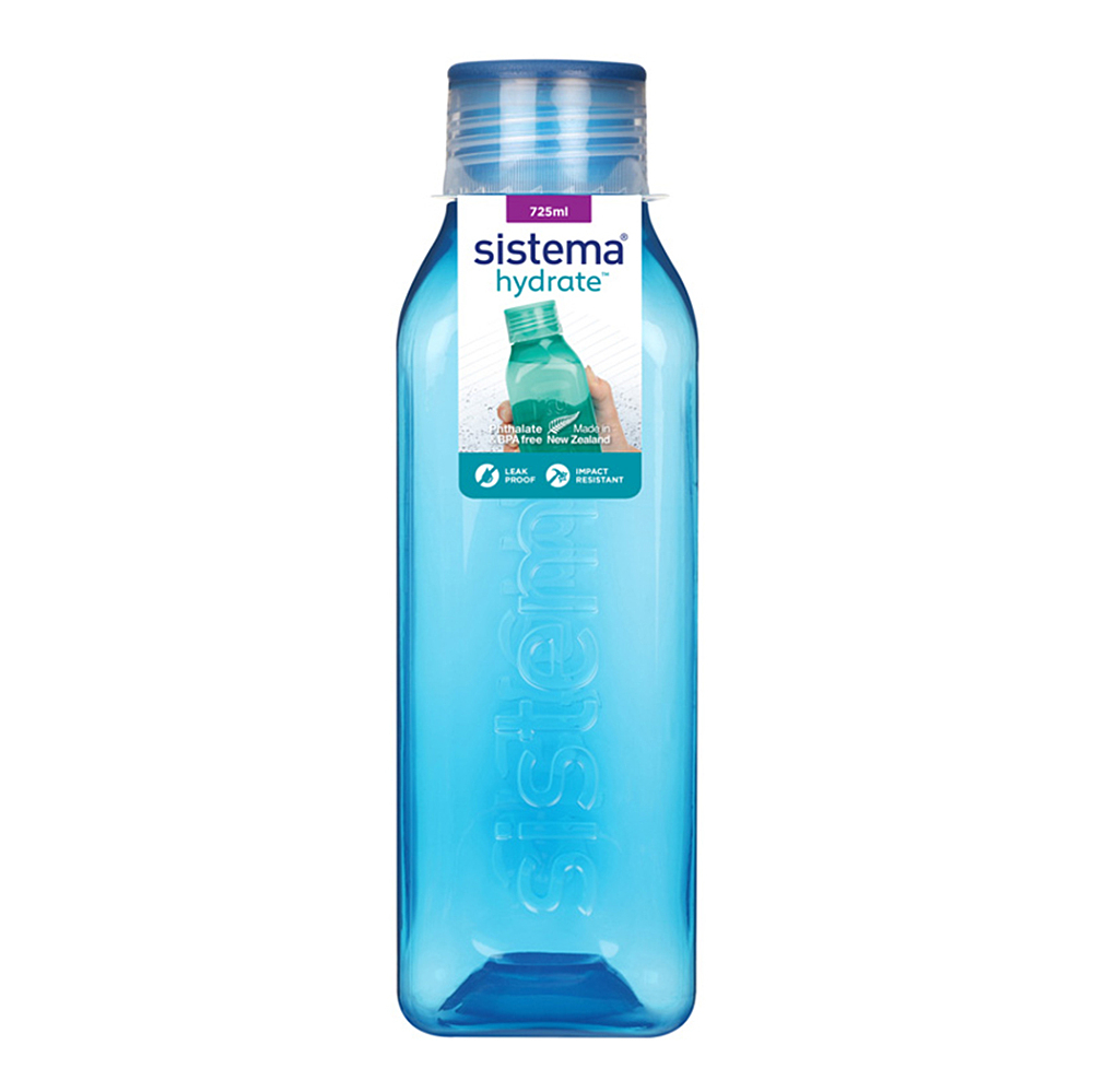E-shop SISTEMA Hydrate Fľaša Square skrutkovacie viečko modrá 725 ml