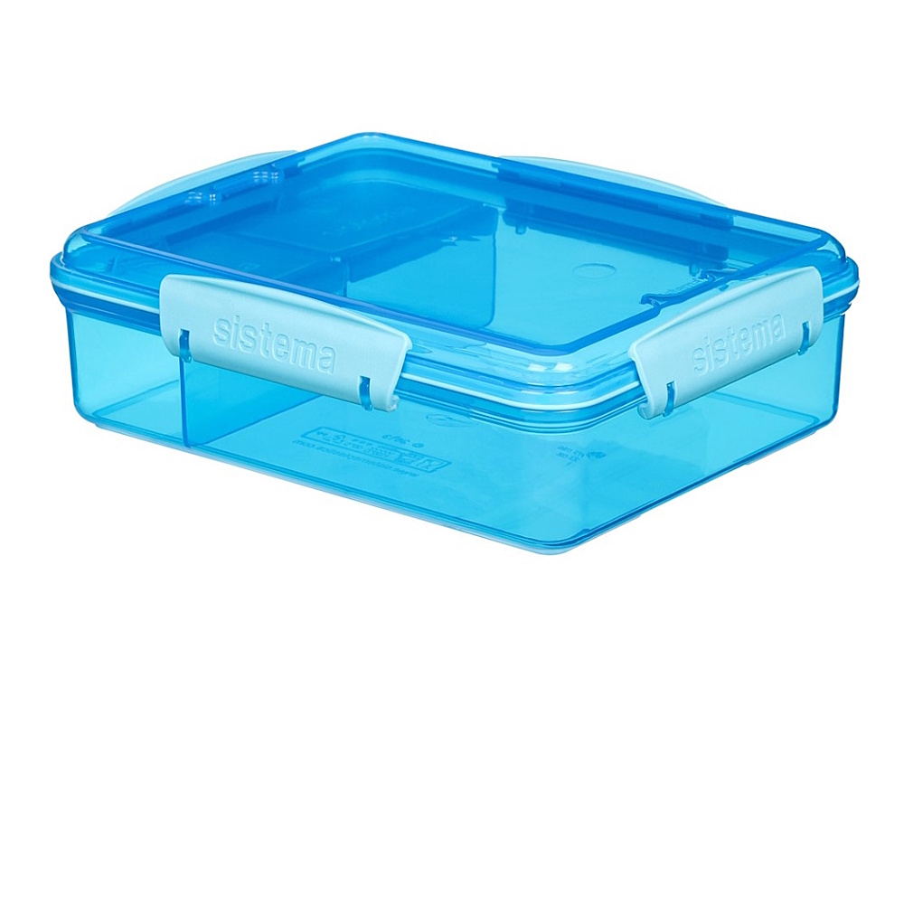 SISTEMA LUNCH Krabička na desiatu s 2 priehradkami modrá 975 ml
