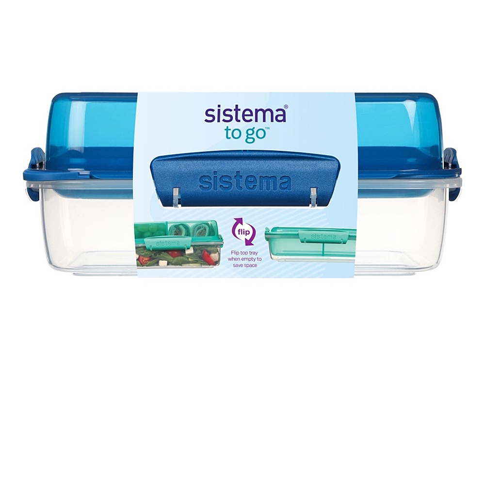 E-shop SISTEMA To go krabička na obed flip and nest modrá 1,8 l