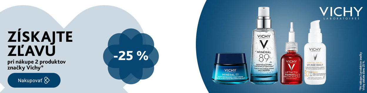 ZĽAVA 25 % na kozmetiku Vichy