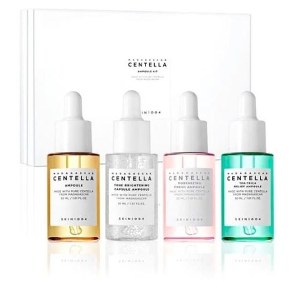 SKIN1004 Madagascar Centella sada ošetrujúcich ampuliek na tvár 4x30ml